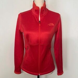 The North Face full zip jacket, dark coral, small